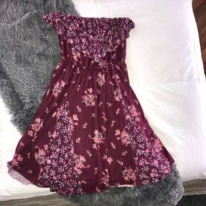 Urban Outfitters Strapless Floral Dress